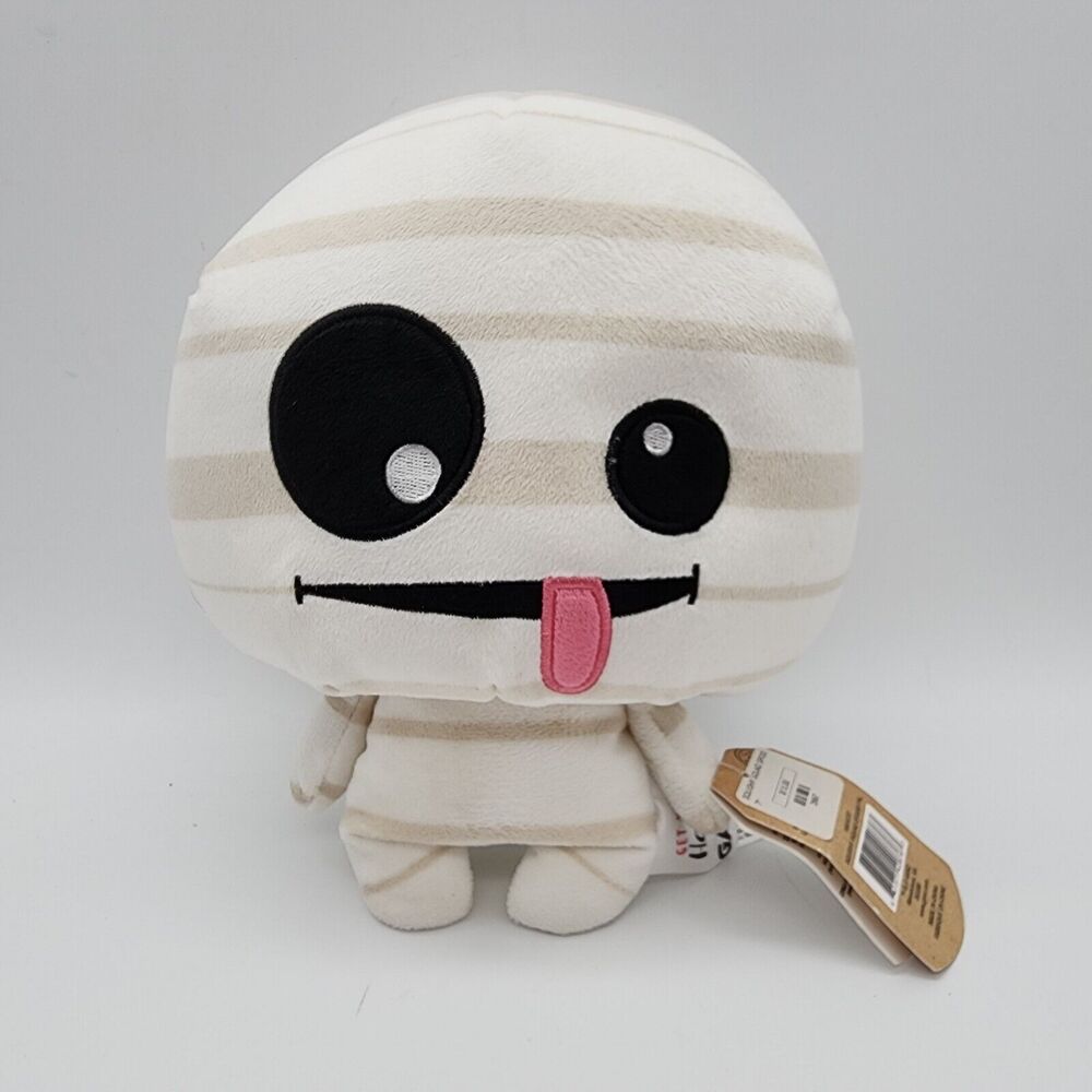 Ganz Squishy Squad Spooky Pal Mummy Plush 9" Halloween Tongue Sticking Out Toy